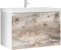 Мебель для ванной комнаты Marka One Mix 70П с 2 ящиками, бетон, push