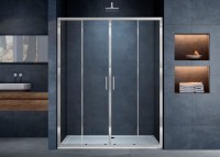 Душевая дверь в нишу Vincea Alpha VDS-3AL2160CL 160 см, стекло прозрачное, хром