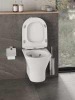 Унитаз подвесной Orange C01 C01-100W безободковый, с микролифтом
