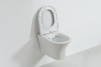 Унитаз подвесной Orange C01 C01-100W безободковый, с микролифтом