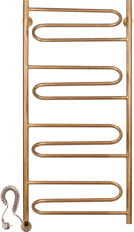 Полотенцесушитель электрический Secado Валенсия 1 105x55 см, подключение слева, бронза, лесенка, латунь