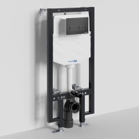 Система инсталляции для унитазов Wasserkraft Vils 56TLT.010.ME.MB03 с кнопкой смыва матовой черной