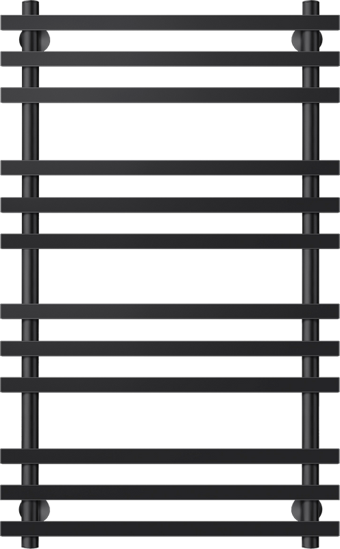 Полотенцесушитель водяной Secado Понтида Плюс 100x60 см, матовый черный, лесенка