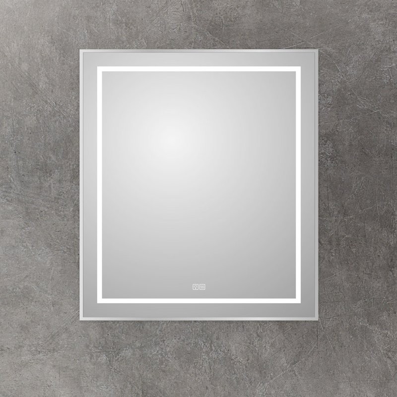 Зеркало BelBagno Kraft 80x70, с подсветкой, с подогревом, сатин
