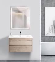 Зеркало BelBagno Kraft 80x70, с подсветкой, с подогревом, сатин