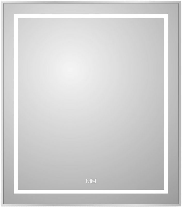 Зеркало BelBagno Kraft 80x70, с подсветкой, с подогревом, сатин