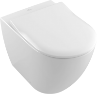 Унитаз приставной напольный Villeroy & Boch Subway 2.0 5602R0R1 alpin CeramicPlus
