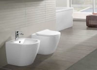 Унитаз приставной напольный Villeroy & Boch Subway 2.0 5602R0R1 alpin CeramicPlus