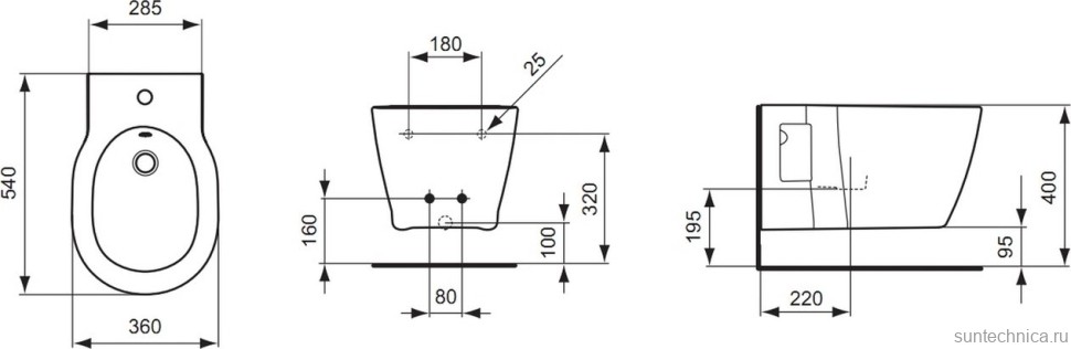 Биде подвесное Ideal Standard Connect E799701