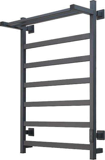 Полотенцесушитель электрический Тругор Пэк сп 20 П 80x50 с выключателем, с полкой, графит