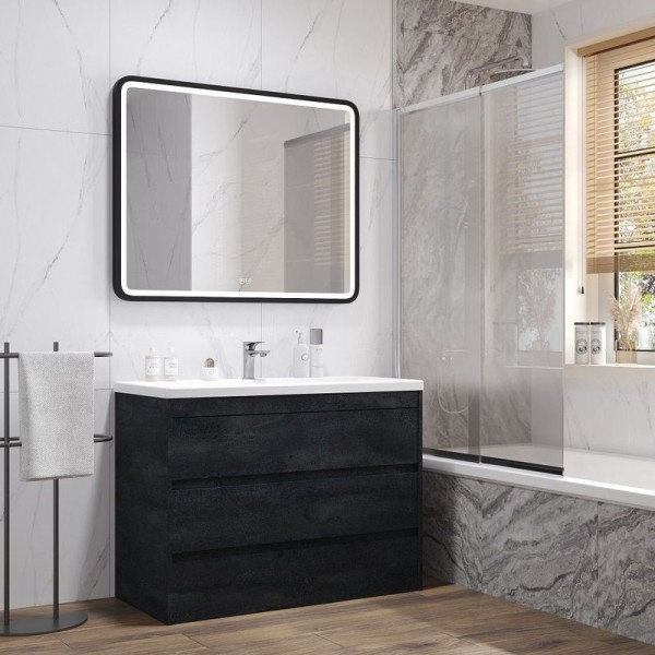 Мебель для ванной комнаты Art&Max Family-M 100, напольная, Hard Coal