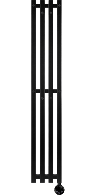 Полотенцесушитель электрический Secado Сандриго 4К 1800/210 180x25 см, подключение справа, матовый черный, I-образный