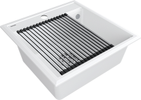 Мойка кухонная Paulmark Stepia + Step PM115051-WH+R375-BS белая