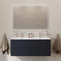 Мебель для ванной комнаты Cezares Duet 120 grafito, раковина Cezares CZR-8095-120-2 двойная