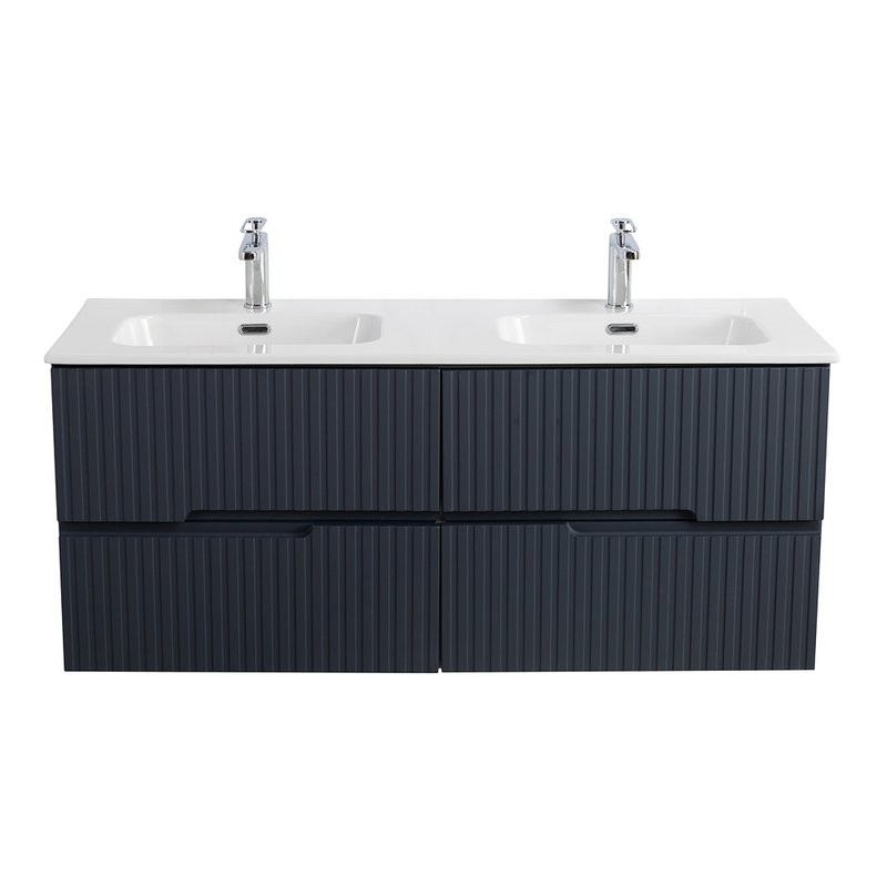 Мебель для ванной комнаты Cezares Duet 120 grafito, раковина Cezares CZR-8095-120-2 двойная