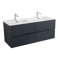 Мебель для ванной комнаты Cezares Duet 120 grafito, раковина Cezares CZR-8095-120-2 двойная