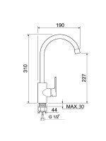 Смеситель для кухни РМС SL133 SL133-017F хром