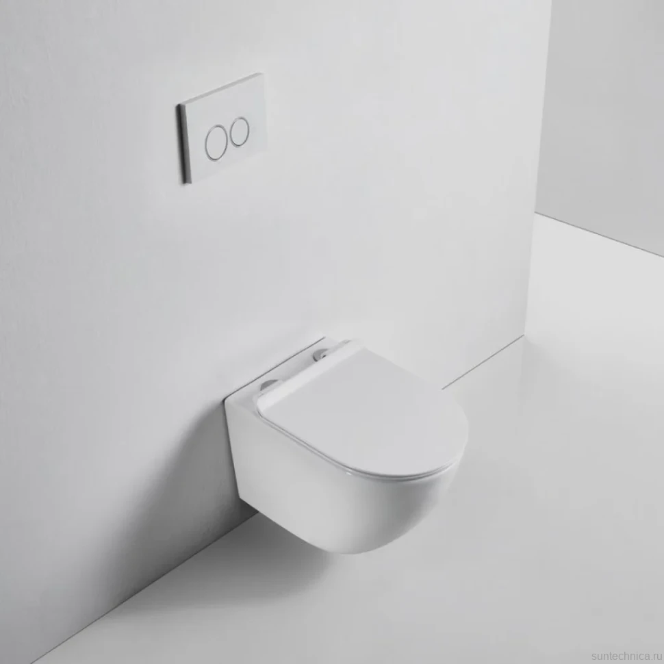 Унитаз подвесной BOND Oval F01-10 безободковый, с микролифтом, белый