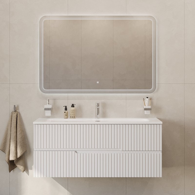 Мебель для ванной комнаты Cezares Duet 120 bianco opaco, раковина Cezares CZR-8073-120