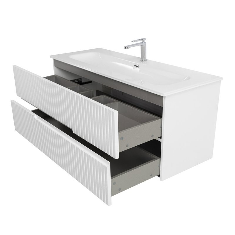 Мебель для ванной комнаты Cezares Duet 120 bianco opaco, раковина Cezares CZR-8073-120