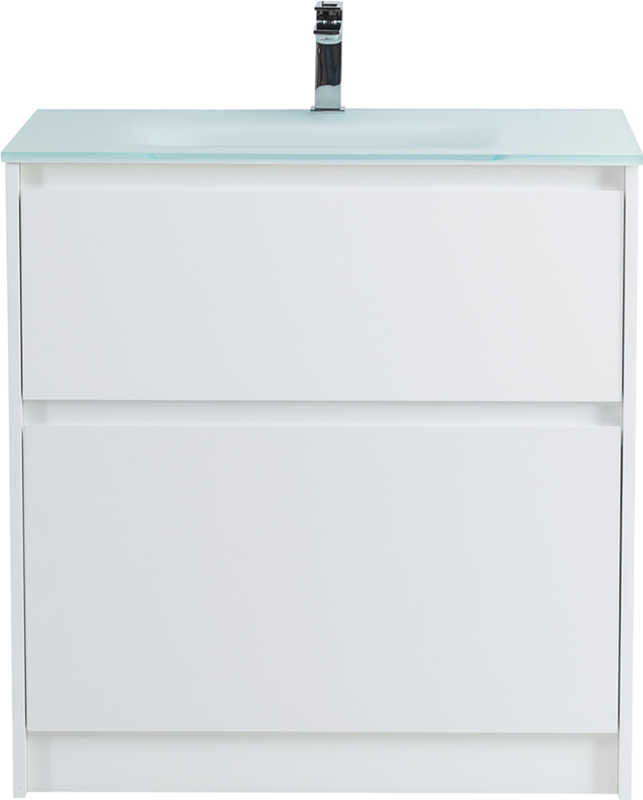 Тумба с раковиной BelBagno Kraft 80 напольная, bianco opaco, раковина BB810/465-LV-VTR-BO