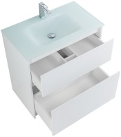 Тумба с раковиной BelBagno Kraft 80 напольная, bianco opaco, раковина BB810/465-LV-VTR-BO