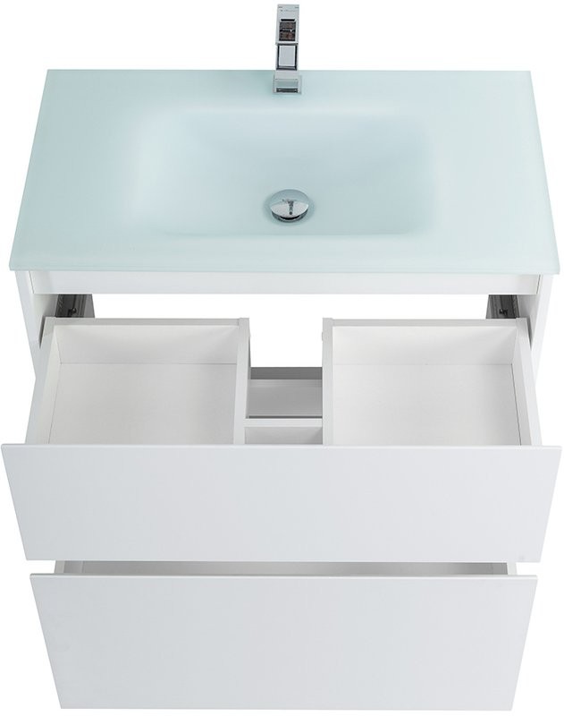 Тумба с раковиной BelBagno Kraft 80 напольная, bianco opaco, раковина BB810/465-LV-VTR-BO