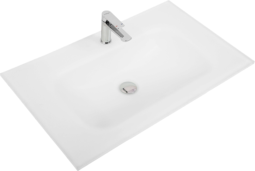 Тумба с раковиной BelBagno Kraft 80 напольная, bianco opaco, раковина BB810/465-LV-VTR-BO
