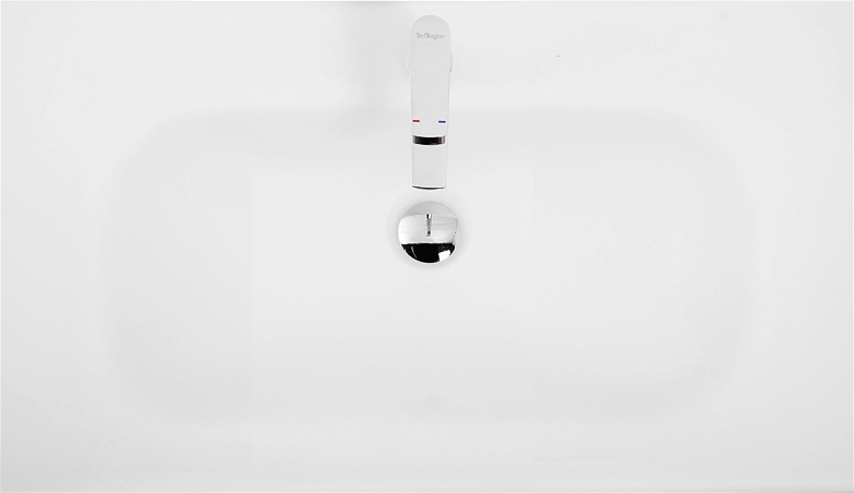 Тумба с раковиной BelBagno Kraft 80 напольная, bianco opaco, раковина BB810/465-LV-VTR-BO