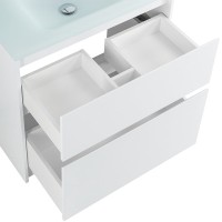 Тумба с раковиной BelBagno Kraft 80 напольная, bianco opaco, раковина BB810/465-LV-VTR-BO