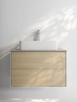 Тумба с раковиной KERAMA MARAZZI Plaza Modern 80 подвесная, дуб виченца