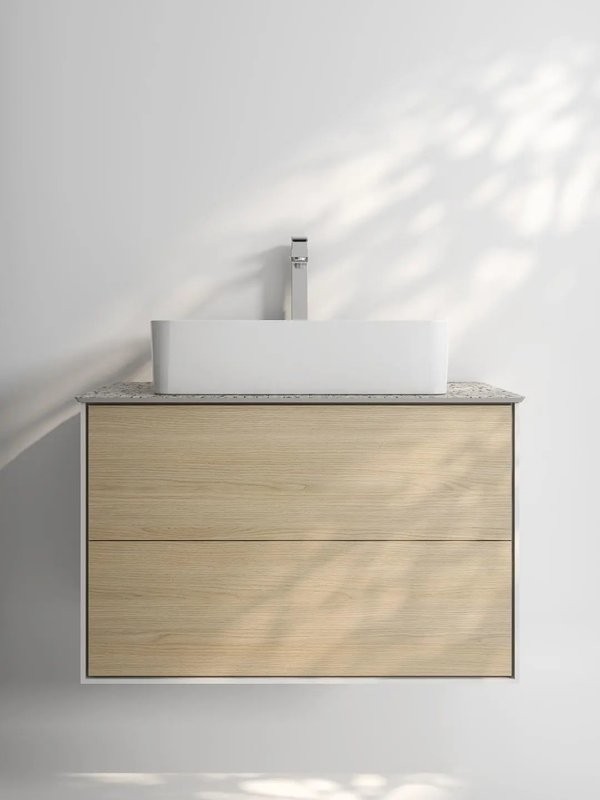 Тумба с раковиной KERAMA MARAZZI Plaza Modern 80 подвесная, дуб виченца