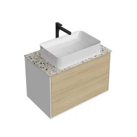 Тумба с раковиной KERAMA MARAZZI Plaza Modern 80 подвесная, дуб виченца