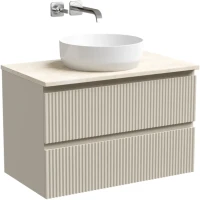 Тумба под раковину со столешницей Sancos Snob R 80 beige soft, столешница бежевая