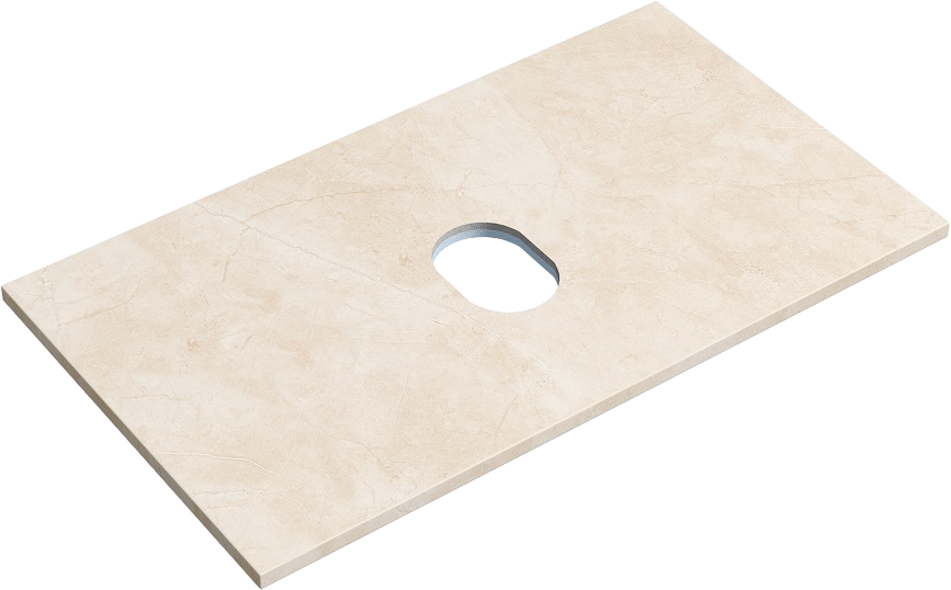 Тумба под раковину со столешницей Sancos Snob R 80 beige soft, столешница бежевая