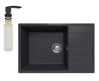 Мойка кухонная Ulgran Quartz Prima 760 космос + дозатор UQ 02 космос Мойка кухонная Ulgran Quartz Prima 760 космос + дозатор UQ 02 космос