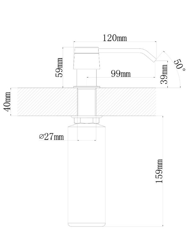 Дозатор для кухонной мойки Florentina Рондо noir