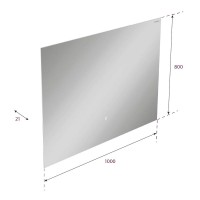 Зеркало Onika Люма 100 с LED подсветкой