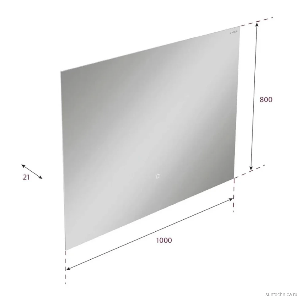 Зеркало Onika Люма 100 с LED подсветкой