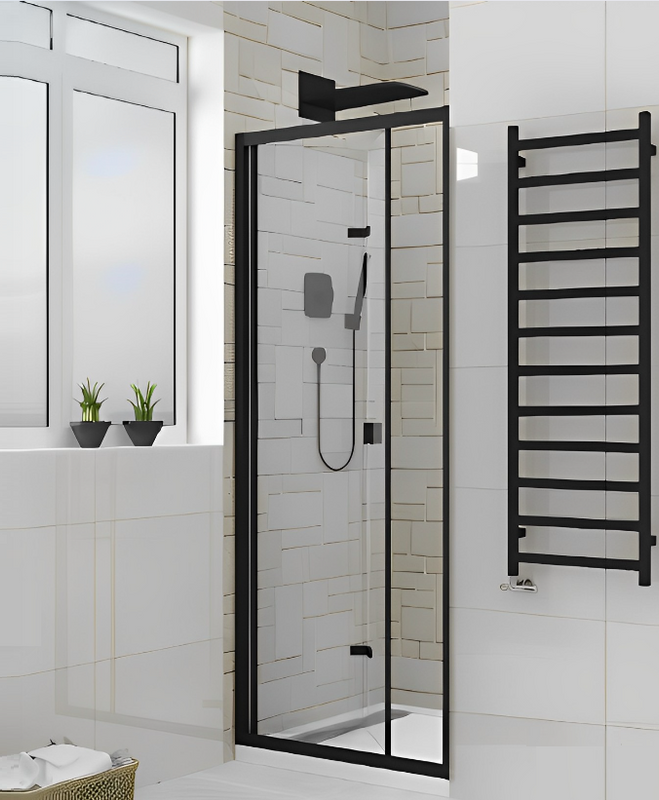 Душевая дверь в нишу Ceruttispa Bella D101B 100 см, профиль черный