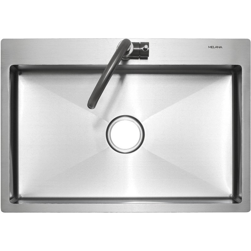 Мойка кухонная Melana ProfLine R7050H в комплекте с дозатором, сатин