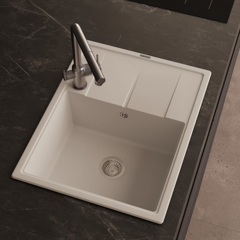 Мойка кухонная Abber Quarz AQ2903W матовая белая