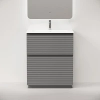 Тумба с раковиной Sancos Folk Floor 70 напольная, ergraut soft, раковина CN7031
