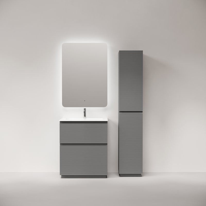 Тумба с раковиной Sancos Folk Floor 70 напольная, ergraut soft, раковина CN7031