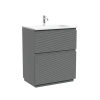 Тумба с раковиной Sancos Folk Floor 70 напольная, ergraut soft, раковина CN7031