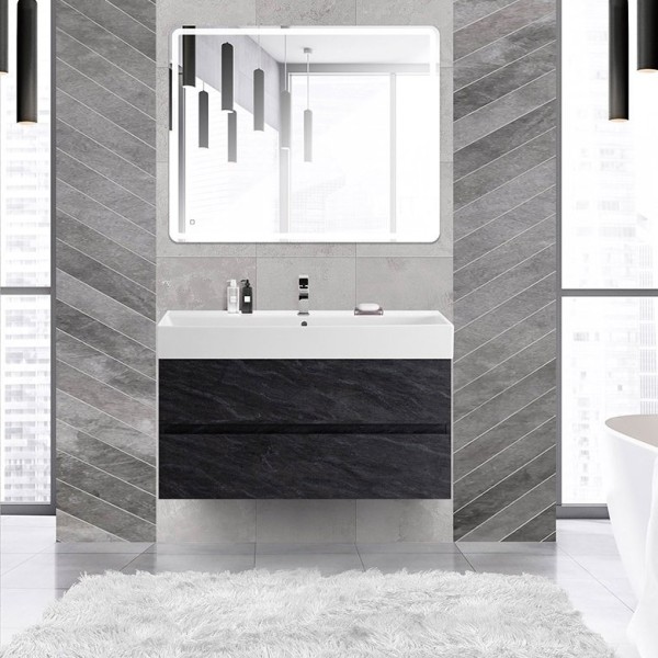 Мебель для ванной комнаты Cezares Molveno 46 100 antracite, с раковиной Cezares CZR-MIL-100-LVB