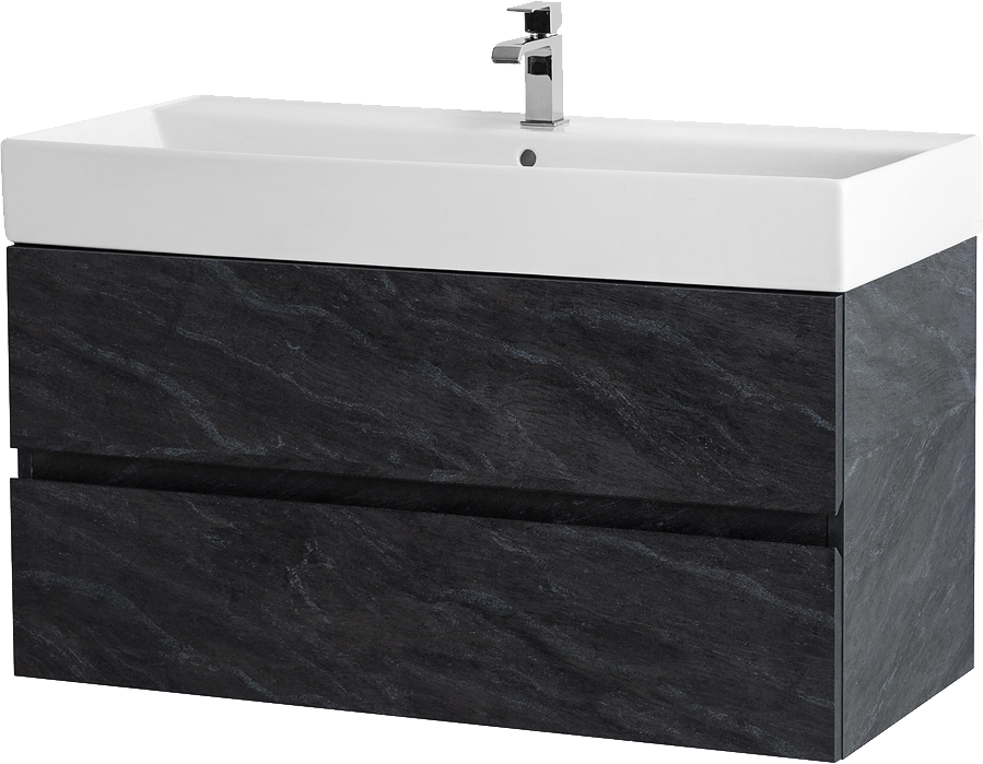 Мебель для ванной комнаты Cezares Molveno 46 100 antracite, с раковиной Cezares CZR-MIL-100-LVB