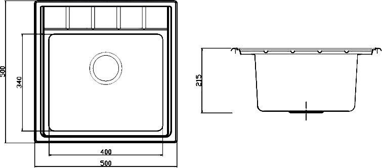 Мойка кухонная Seaman Eco Roma SMR-5050A без отверстий