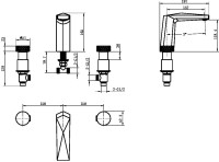 Смеситель для раковины Boheme Venturo 150-MG-DIAMOND матовое золото