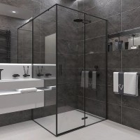 Душевой уголок Veconi Rovigo RV-073B 80x100, профиль черный